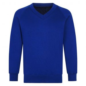 Boys blue school on sale jumper