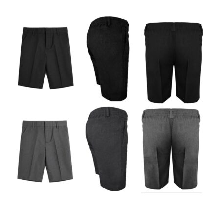 Boys Plus Size Sturdy Fit School Shorts Generous Fit Half Elastic Waist Teflon